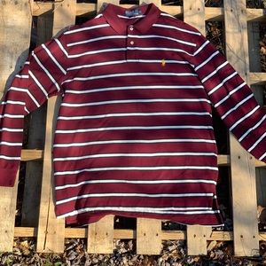 90s long sleeve Ralph Lauren striped polo
